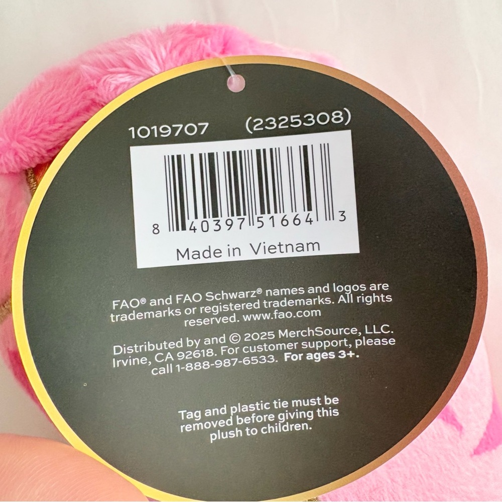 Set of 2 Pink Glam Cowboy Boot Plush FAO Schwarz 10" LIMITED EDITION NWT - Picture 4 of 11